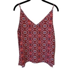 Paper Crane Womens Spaghetti Strap Tank Red Size Large